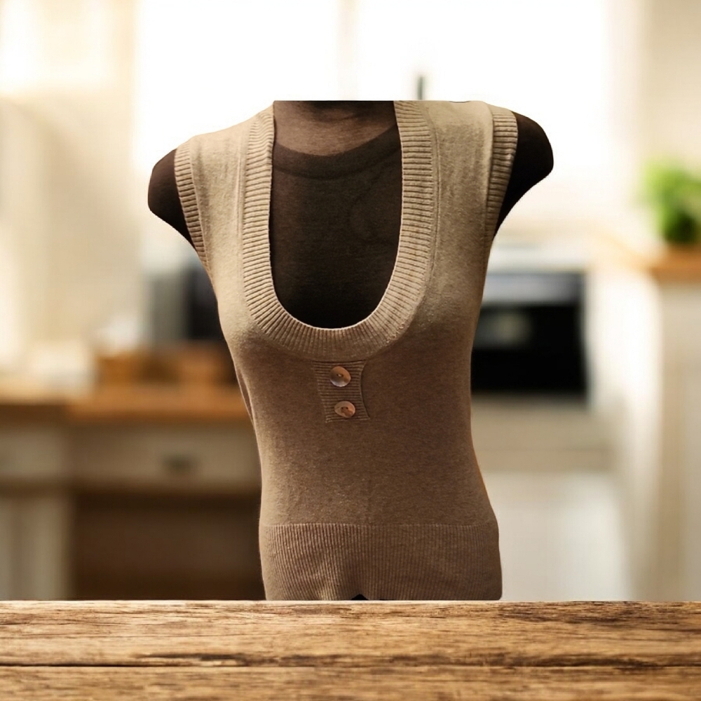 Gray Sleeveless Sweater